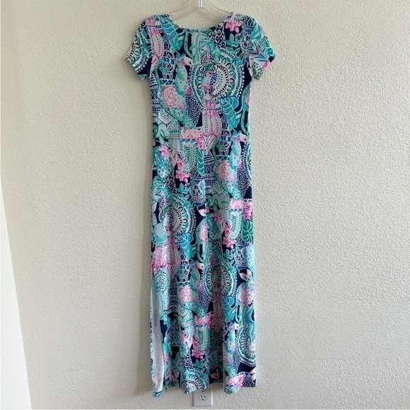 Lilly Pulitzer Wynne Floral Maxi Dress Blue Pink NWT - Picture 6 of 7